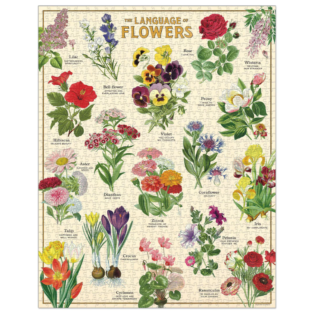 Cavallini & Co.  1000 Piece Puzzle - Language of Flowers - Image 3