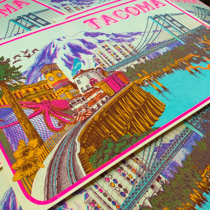 Tacoma Riso Print - Image 4